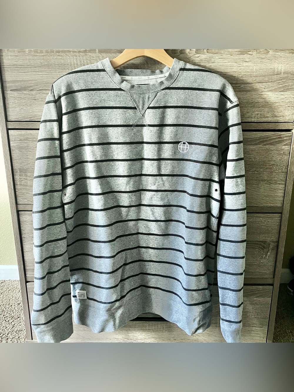 Huf striped crewneck sweater